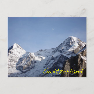 Carte Postale Lune au-dessus des Alpes