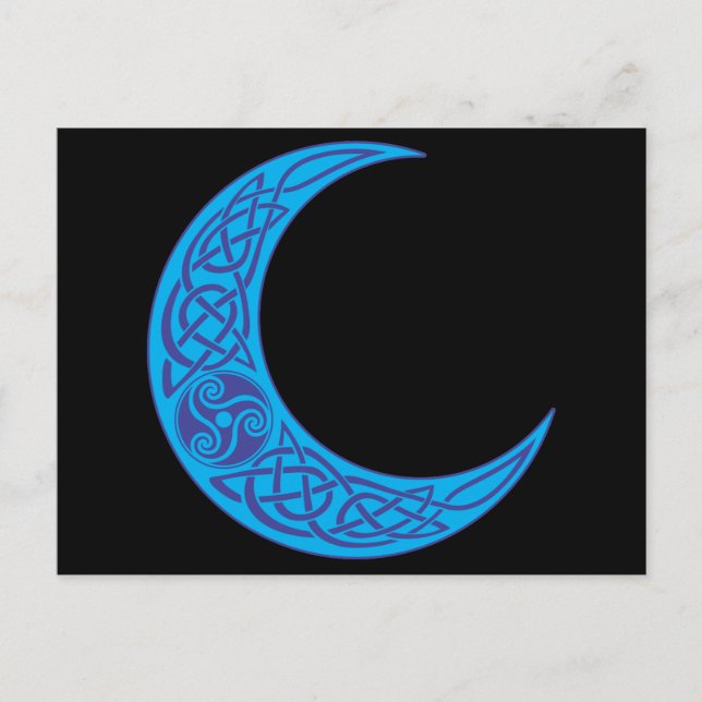 Carte Postale Lune bleue celtique (Devant)