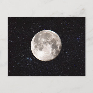 Carte Postale Lune de ciel nocturne de l'espace