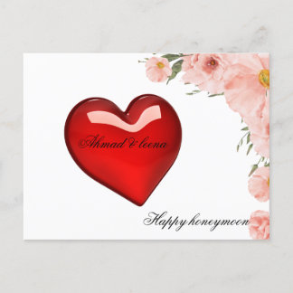 Carte Postale lune de miel heureuse