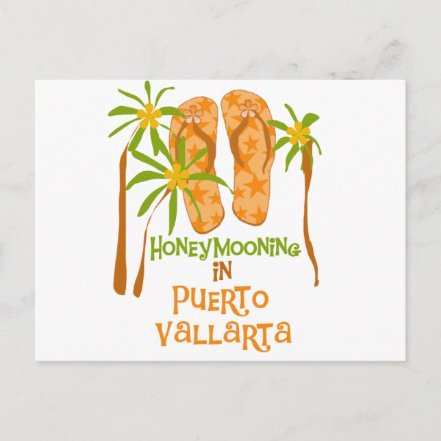 Carte Postale Lune de miel Puerto Vallarta Tshirts et cadeaux (Devant)