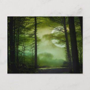 Carte Postale Lune de minuit - Vert citron