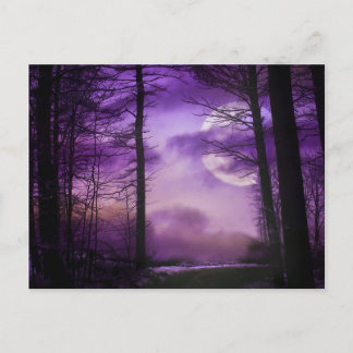 Carte Postale Lune de minuit - Violet