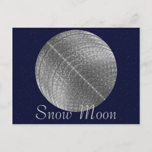Carte Postale Lune de neige argentée