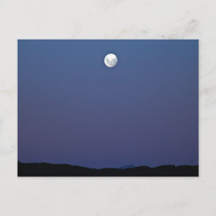 Carte Postale Lune du soir et ciel bleu
