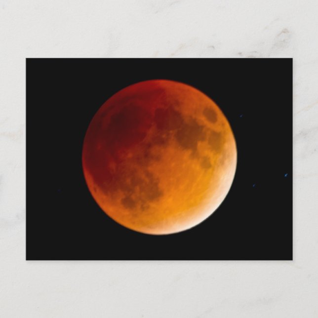 Carte Postale Lune Éclipse Lune de sang | Hauteurs Mendota (Devant)