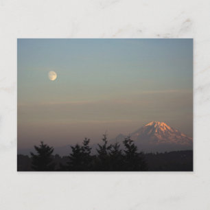 Carte Postale Lune et Mont Ranier à