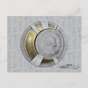 Carte Postale Lune Knight Crescent Lune Icône de la poitrine