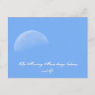 Carte Postale Lune matinale