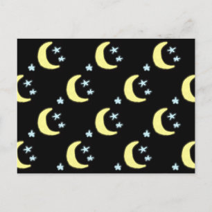 Carte postale Lune (Noir & Jaune Douce)