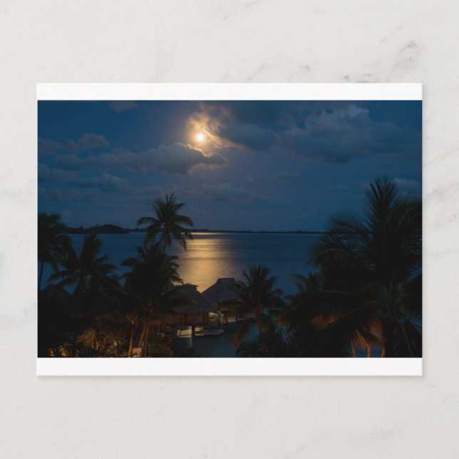 Carte Postale Lune sur bora bora (Devant)