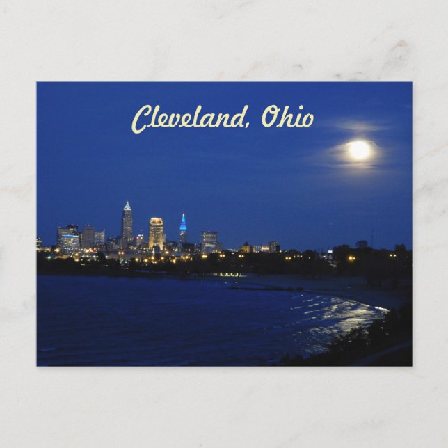 Carte Postale Lune sur Cleveland Postcard (Devant)