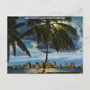 Carte Postale Lune sur Miami Floride