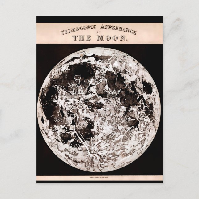 Carte postale Lune Vintage (Devant)