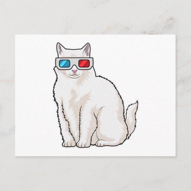Carte Postale Lunettes de chat (Devant)