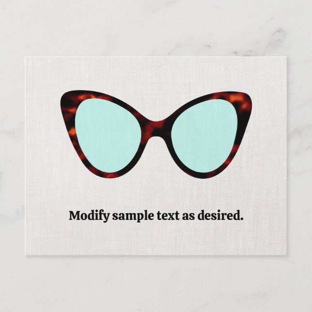 Carte Postale Lunettes de soleil rétro (Devant)