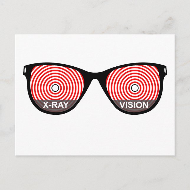 Carte postale Lunettes de vision à rayons X (Devant)