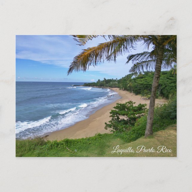 Carte Postale Luquillo, Porto Rico - Vagues cachées (Devant)