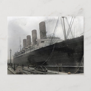 Carte Postale Lusitania Quais de Liverpool 1906 Paquebot Océaniq