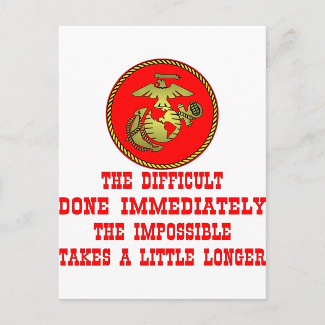 Carte Postale L'USMC, La Difficulté À Réaliser Immédiatement L'I (Devant)