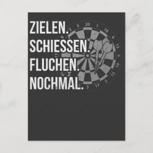 Carte Postale Lustiger Dart Spruch Dartscheibe Dartpfeil Problèm