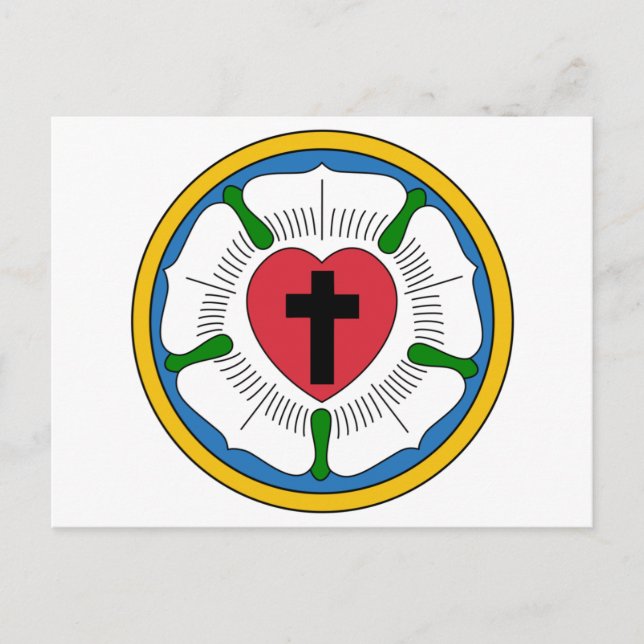 Carte Postale Lutherrose Rose de Luther Lutheranisme Martin Luth (Devant)