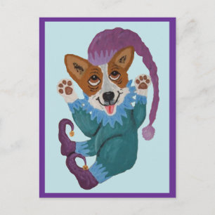 Carte Postale Lutin corgi