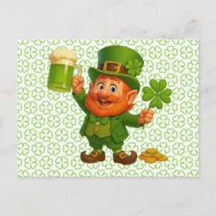 Carte Postale Lutins mignons et fantaisistes pour la Saint-Patri