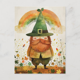 Carte Postale Lutrin aquarelle Jour de la Saint-Patrick fantaisi