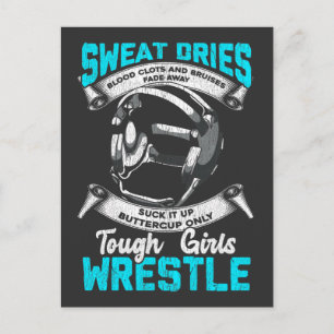 Carte Postale Lutte acharnée Girl Cadeau Bruises Sport Femme