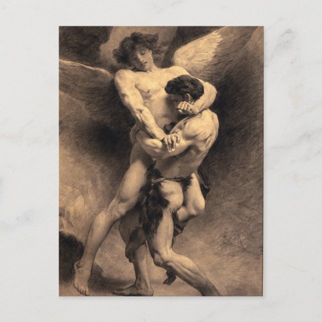 Carte Postale Lutte avec les anges (Devant)