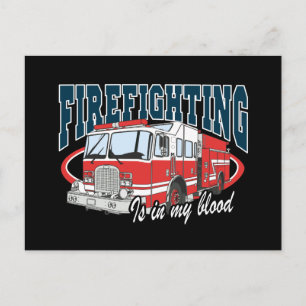Carte Postale Lutte contre l'incendie dans mon sang