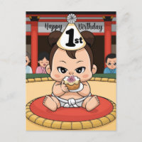 lutteur de sumo bébé pour son 1er anniversaire 