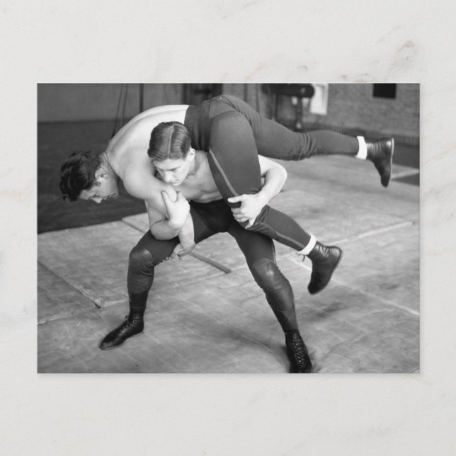 Carte Postale Lutteurs Chauds (Devant)