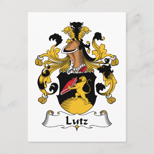 Carte Postale Lutz Family Crest (Devant)