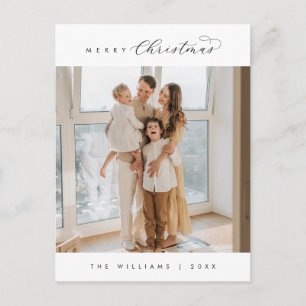 Carte Postale Luxe Moderne, Photo de Famille de Noël la Plus Joy