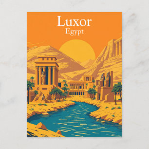 Carte Postale Luxor, Vintage voyage égyptien