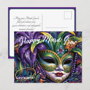 Carte Postale 💚 💜 💛 Luxueux Mardi Gras