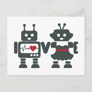 Carte Postale LV - Robots - Amour