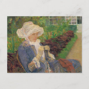 Carte Postale Lydia Crocheting dans le Jardin de Marly, Mary Cas