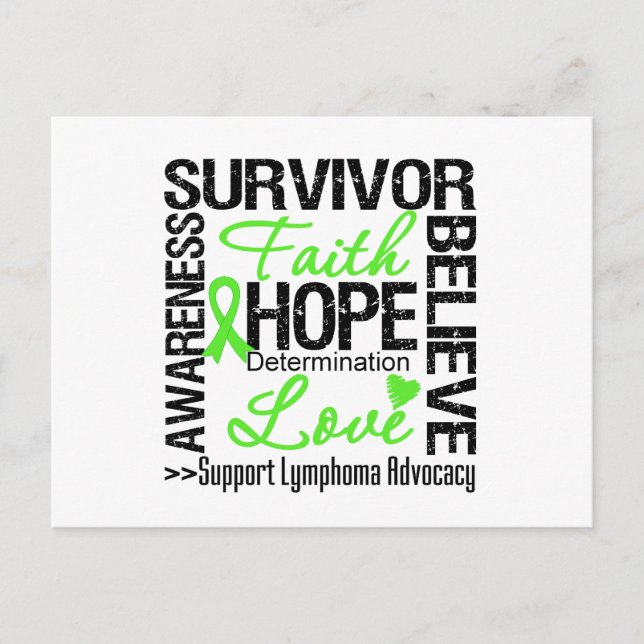 Carte Postale Lymphome Cancer Survivants Moto (Devant)