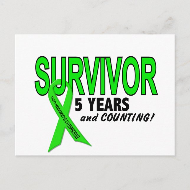 Carte Postale Lymphome non hodgkins Survivant de 5 ans (Devant)