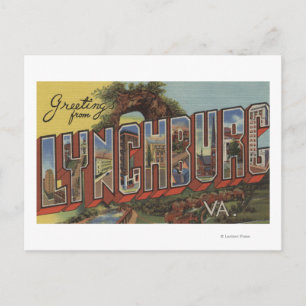 Carte Postale Lynchburg, Virginie - Scènes de grandes lettres