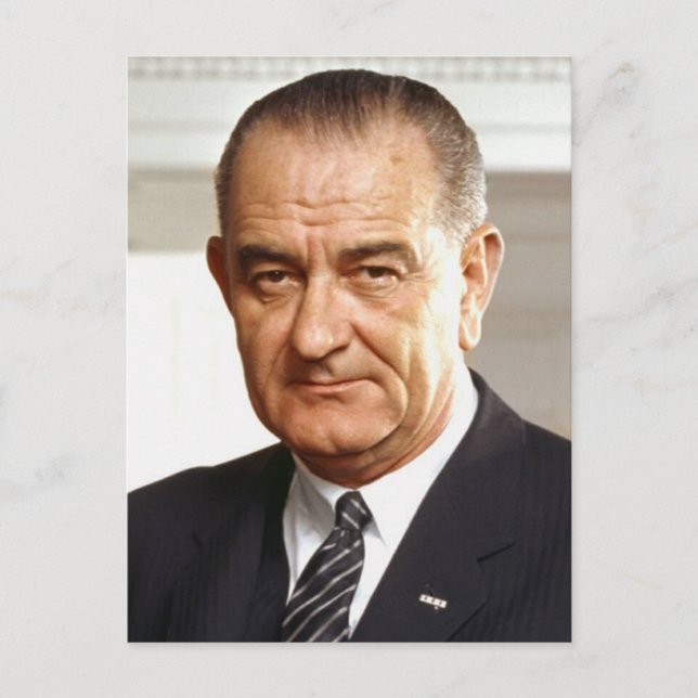 Carte Postale Lyndon B. Johnson 36e Président (Devant)