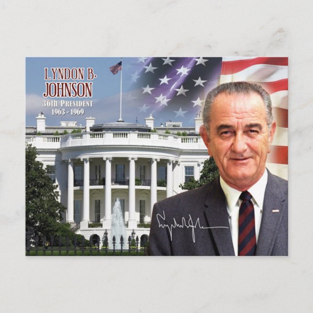 Carte Postale Lyndon B. Johnson - 36e président des États-Unis (Devant)
