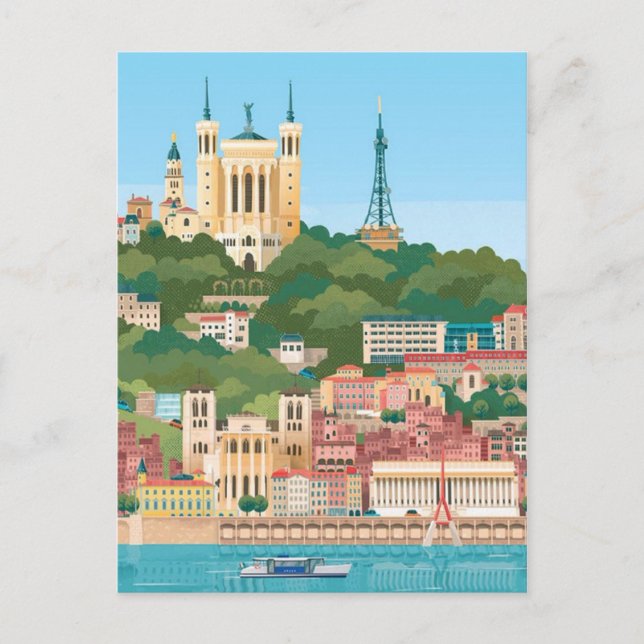 Carte Postale Lyon Fourvière (Devant)