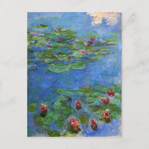 Carte Postale Lys à eau rouge, Claude Monet