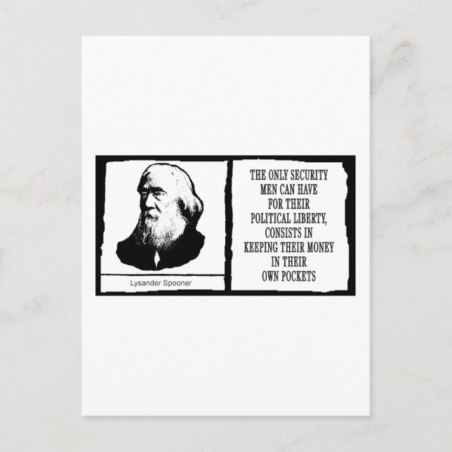 Carte Postale Lysander Spooner (Devant)