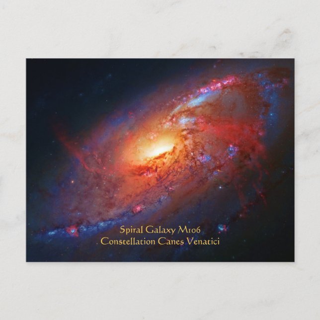 Carte Postale M106 Spiral Galaxy, Canes Venatici (Devant)