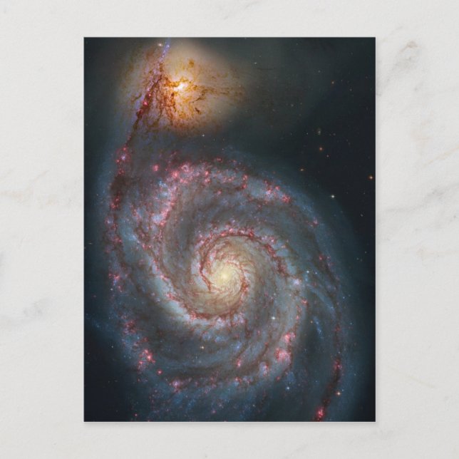 Carte Postale M51 Whirlpool Spiral Galaxy NASA (Devant)